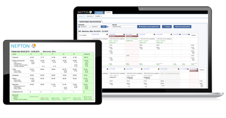 Finland's most popular time and attendance solution - Nepton