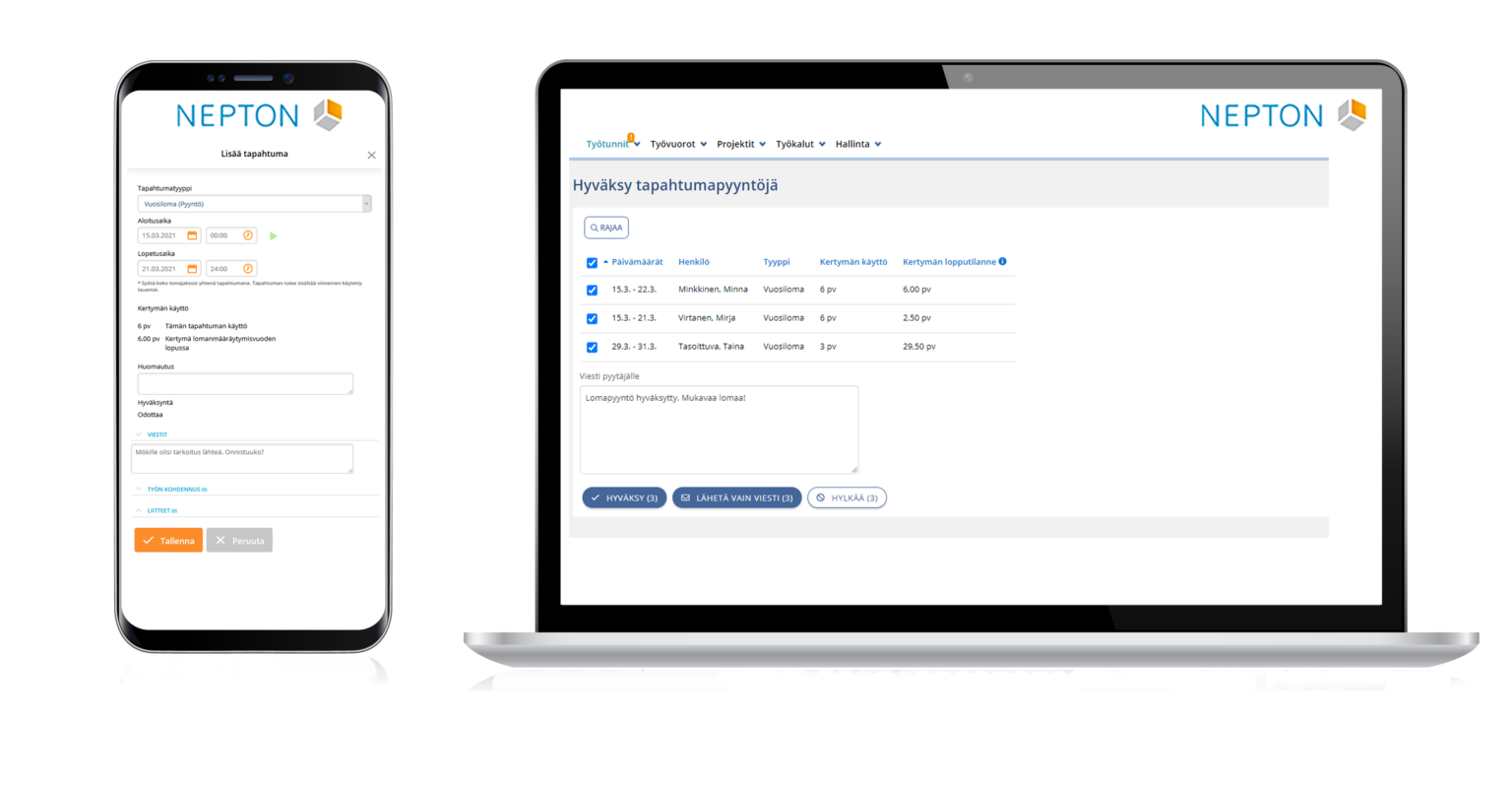 Nepton Software Solutions Finland's most popular time and attendance solution - Nepton